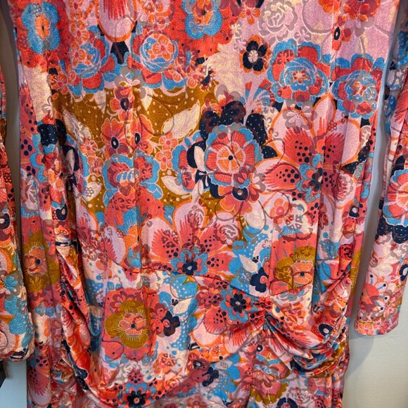 Free People Velour Long Sleeve Dress Size XL - Picture 3 of 6